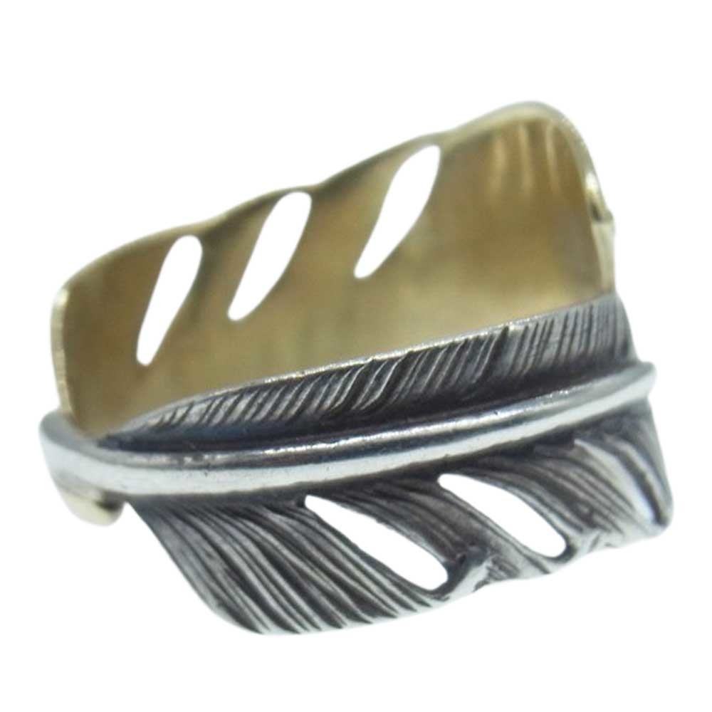 WINGROCK wing блокировка K18 двойной перо кольцо оттенок серебра оттенок золота 9 номер [ б/у ]