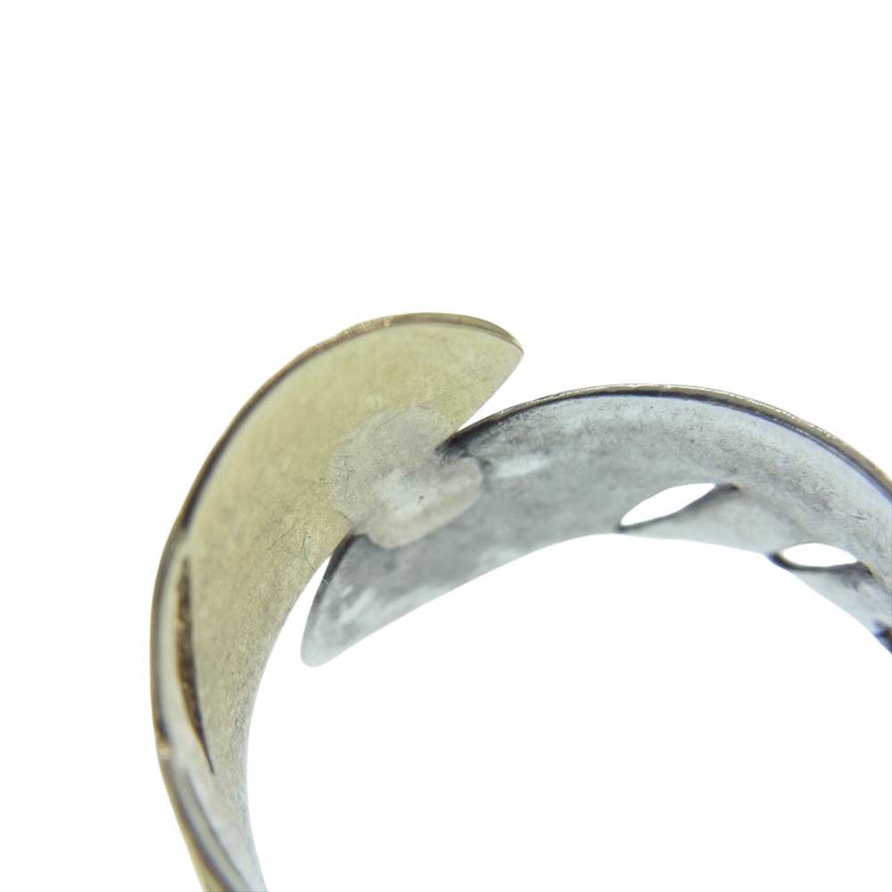 WINGROCK wing блокировка K18 двойной перо кольцо оттенок серебра оттенок золота 9 номер [ б/у ]