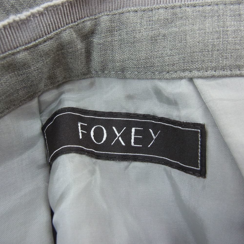 FOXEY フォクシー 34203-SSFY26T ウールブレンド ベルフラワー スカート ソフィーグレー グレー系 38【中古】_画像3