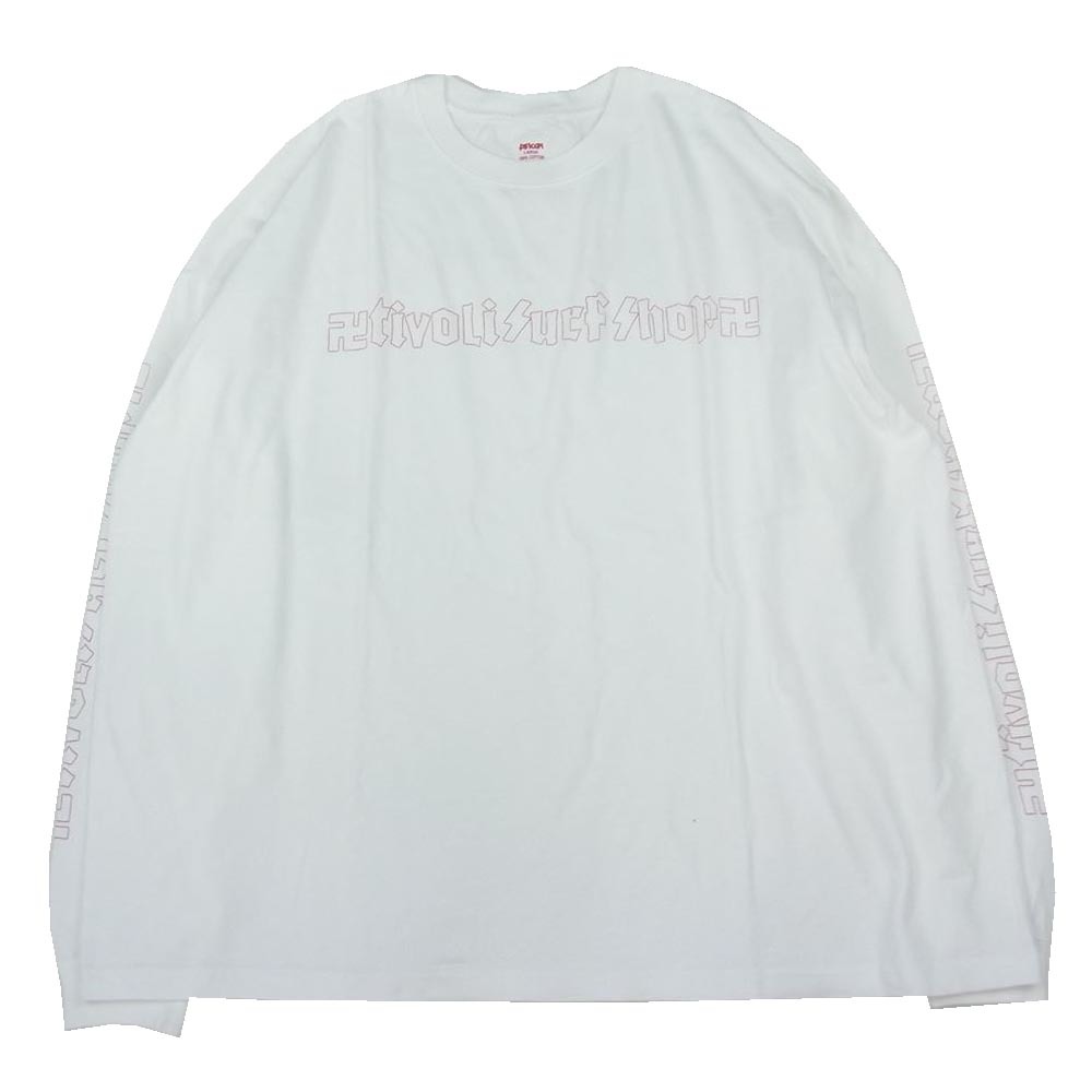 Psicom サイコム Long Sleeve tivoLi プリント ロングスリーブ Tシャツ 長袖 ホワイト系 L【極上美品】【中古】