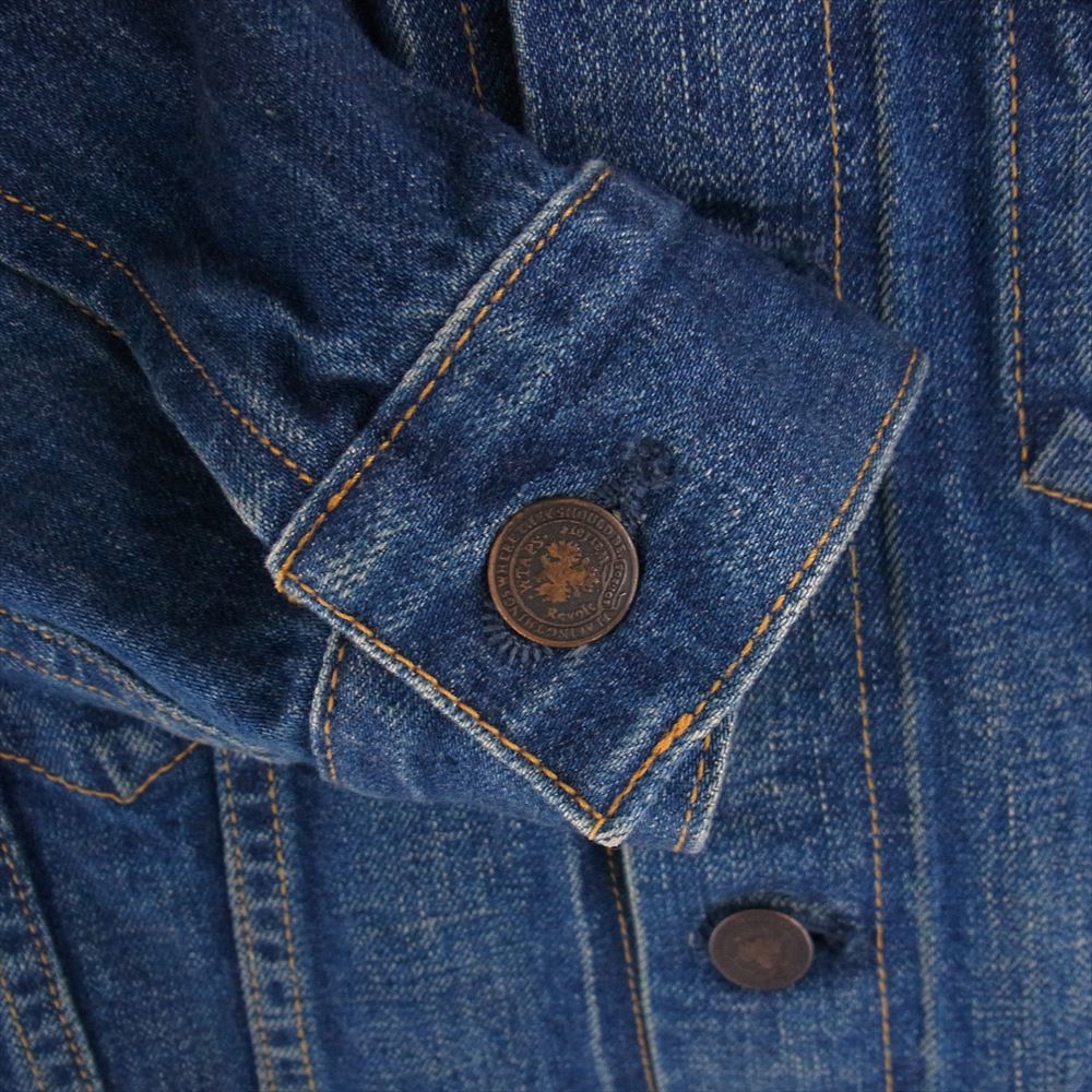 WTAPS ダブルタップス 15SS 151GWDT-JKM04 DENIM JK 裏ロゴ プリント デニム インディゴブルー系 M【中古】_画像7