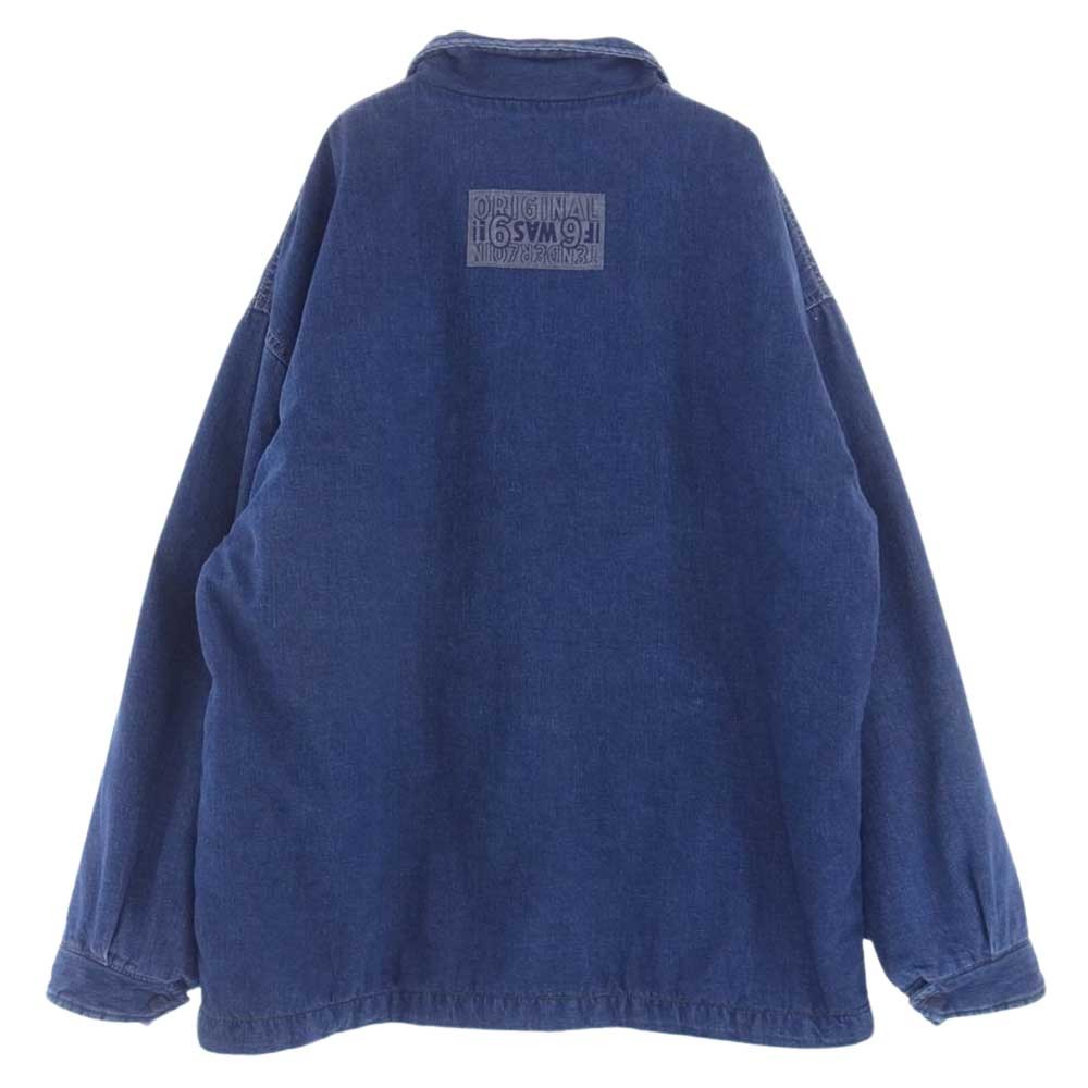 TENDERLOIN テンダーロイン 21AW DENIM BLANKET COACH デニム ブランケット コーチ ジャケット ロゴ刺繍 インディゴブルー系 S【中古】_画像2