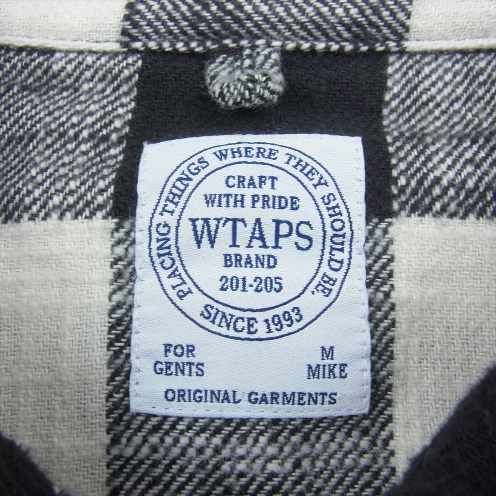 WTAPS ダブルタップス UNION LS SHIRT COTTON TEXTILE ユニオン 長袖 シャツ コットン テキスタイル チェック M【中古】_画像4