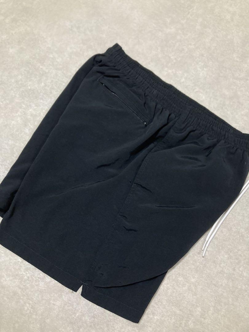 STUSSY CURLY S WATER SHORT BLACK ビックロゴ Sサイズ ハーフパンツ ショートパンツ