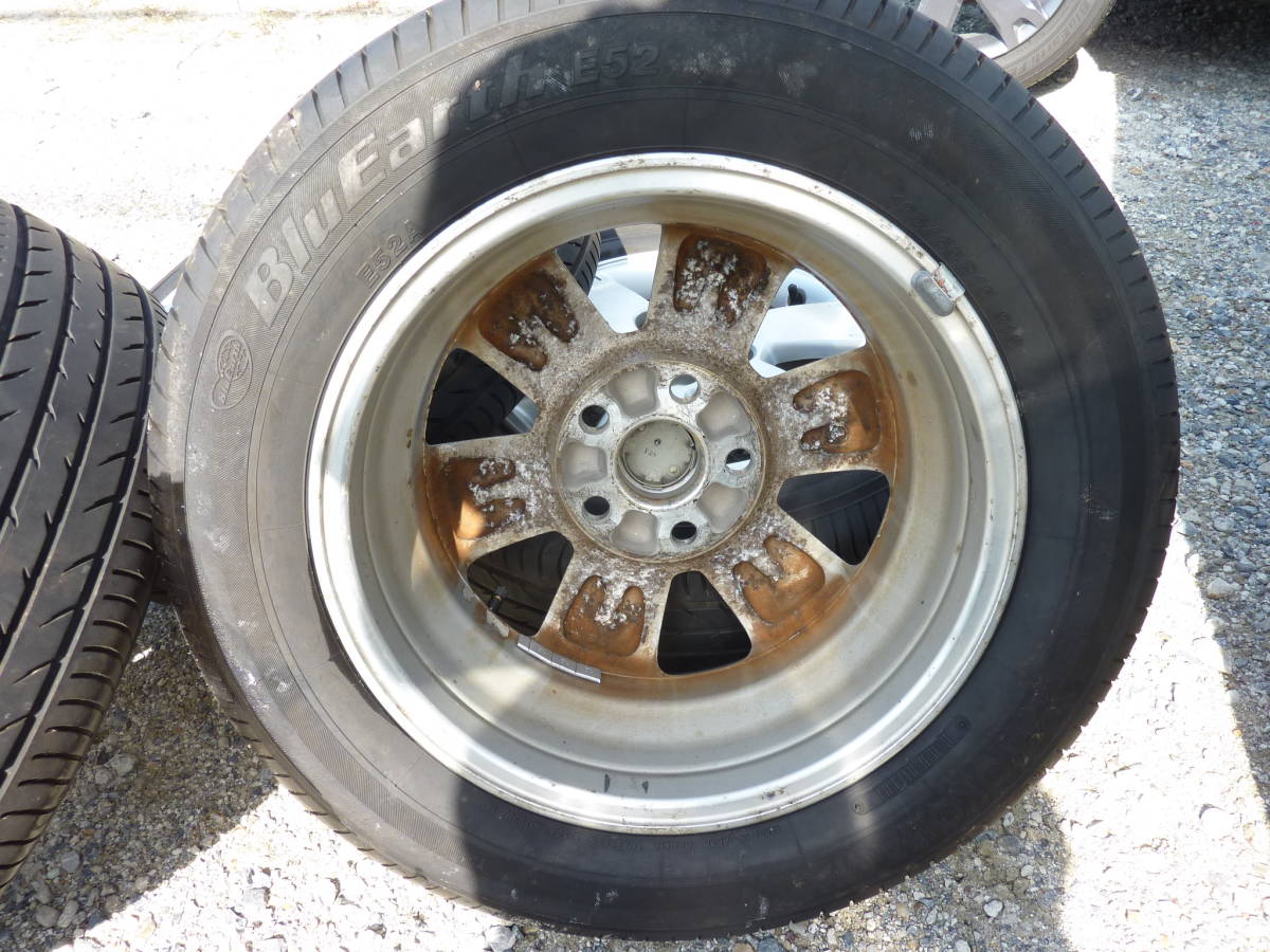 中古　4本　溝有　トヨタ 純正　アルミホイール　付　ヨコハマ ブルーアース　E52　195/65R15 91S　5穴　ノア　ヴォクシー　YOKOHAMA　　_画像7