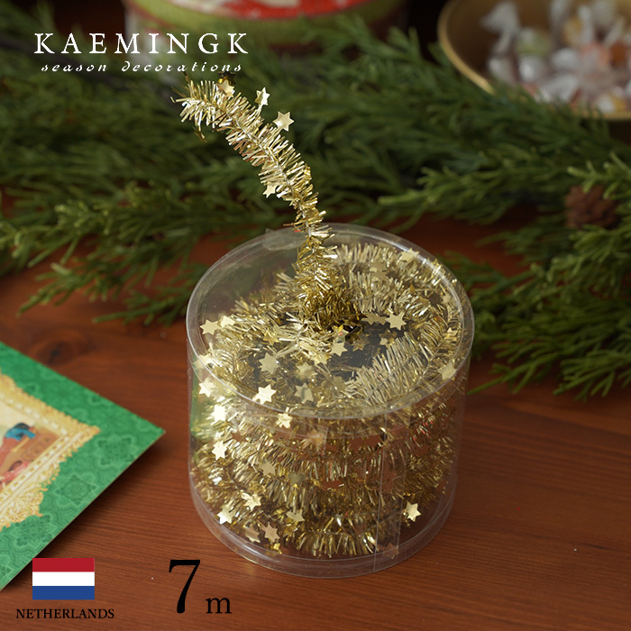  Christmas tree decoration attaching ornament KAEMINGK retro Star low b Galland molding decoration Gold 7m[420106]