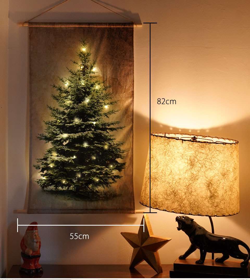  tapestry Christmas tree decoration attaching KAEMINGK retro ( small ) LED light attaching shines ornament 55×82cm champagne gold [483615]