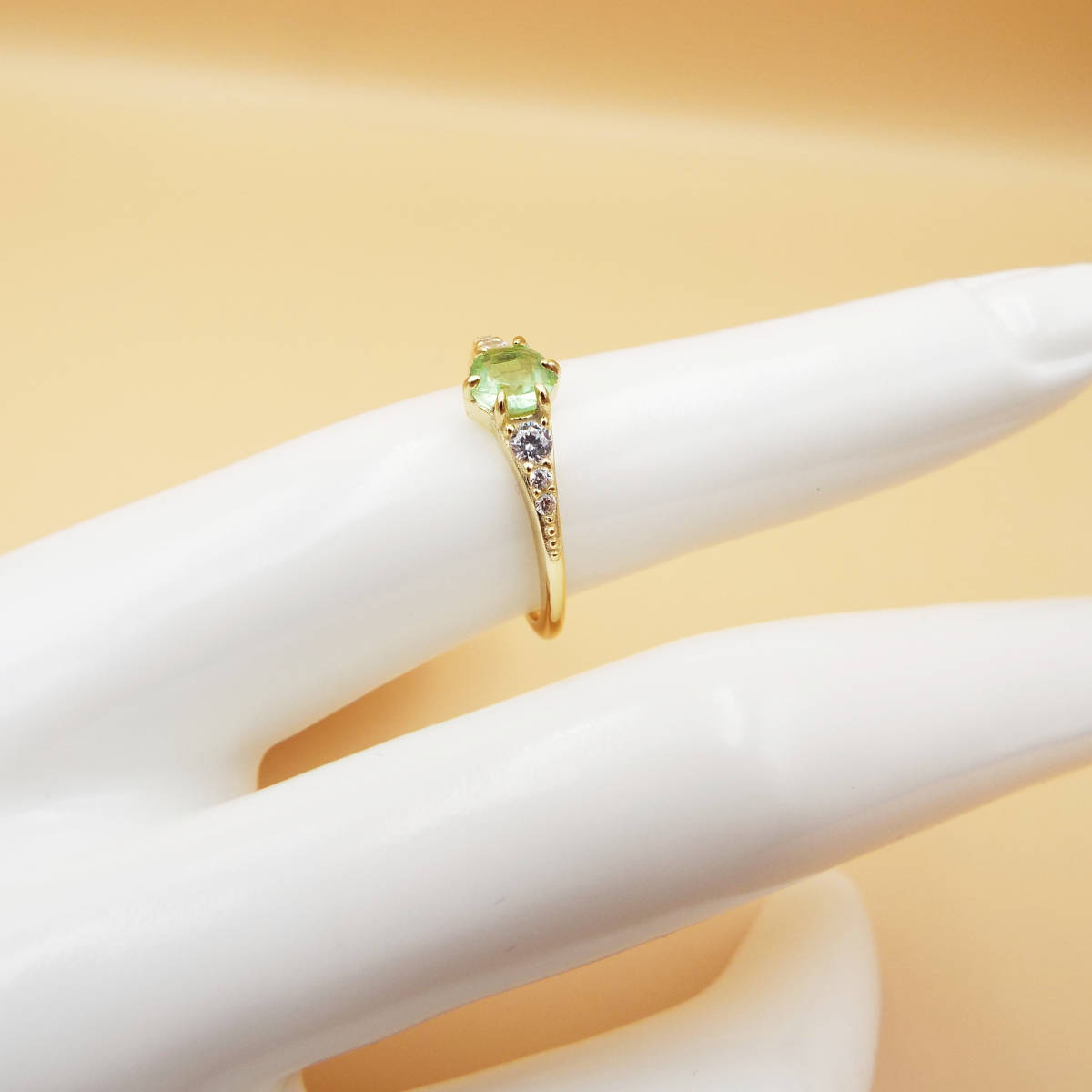 S925 high quality mint green zirconia ring lady's ring free shipping 