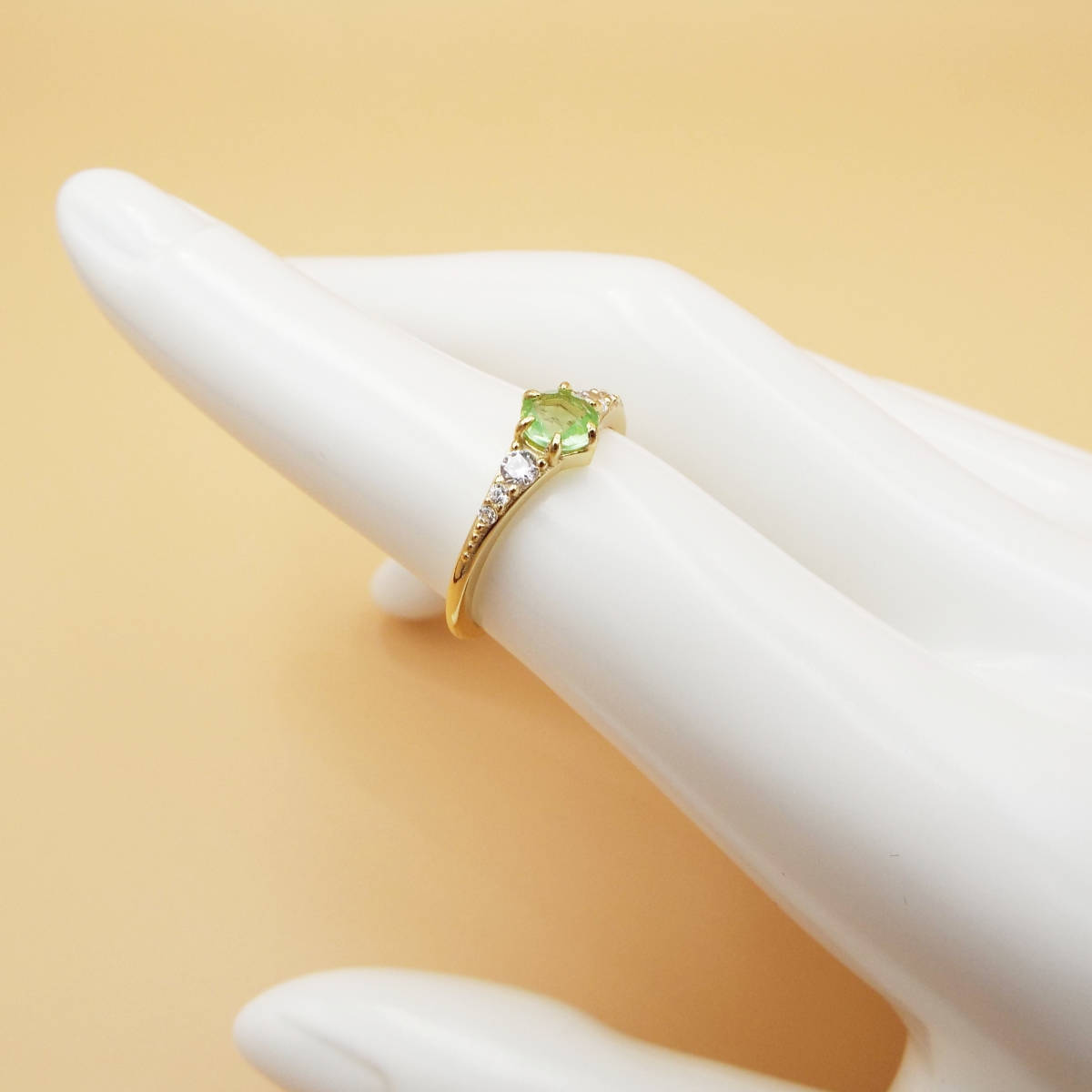 S925 high quality mint green zirconia ring lady's ring free shipping 