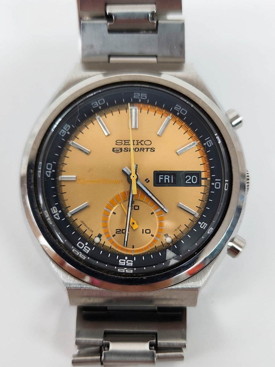 買い誠実 SEIKO セイコースピードタイマー6139-7060ゴールドダイヤル