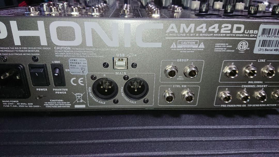 PHONIC  AM442D USB/Mixer (ミキサー)