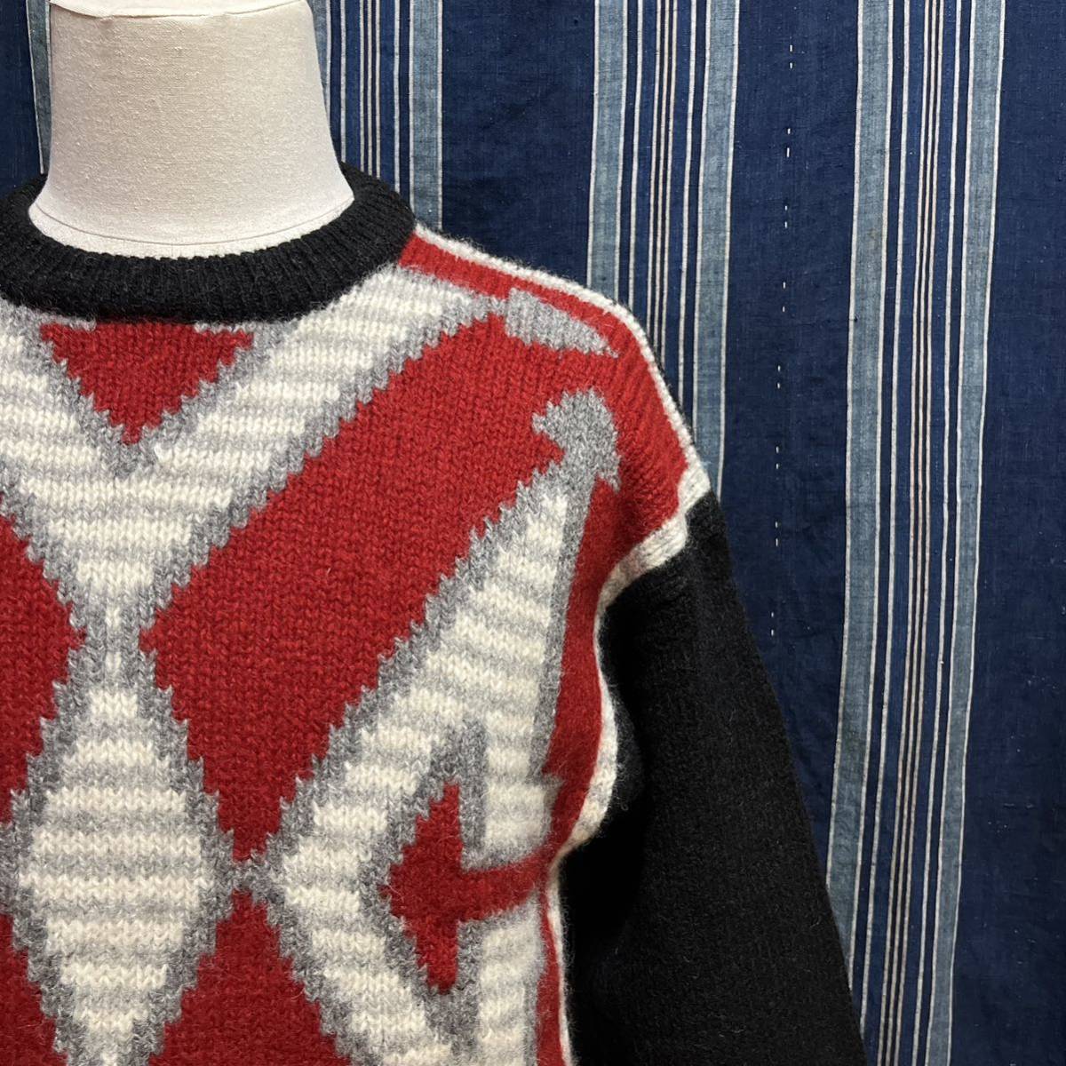 良柄 80s 90s pringle of scotland long sleeve knit 80年代 90年代 オールド プリングル ニット 黒