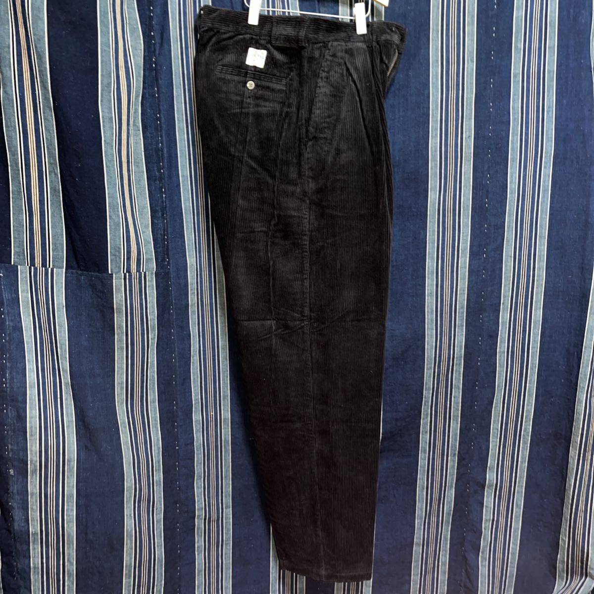 デッドストック 80s 90s polo by ralph lauren corduroy pants 80年代 90年代 新品 2タック 黒 太畝 コーデュロイ パンツ アメリカ製_画像5