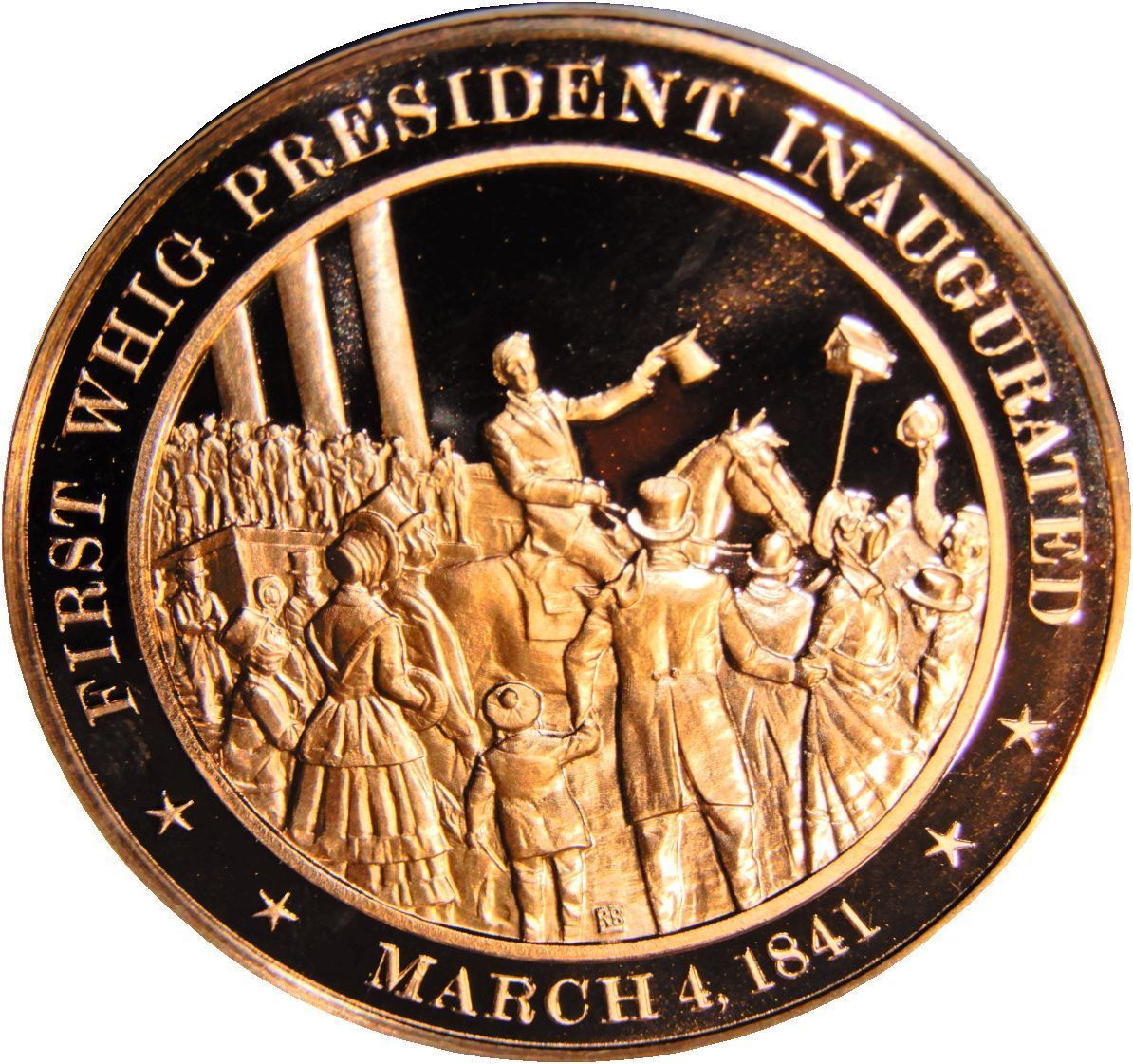 レア 限定品 1841年 アメリカ オールドティピカヌー 連邦上院議員 民主共和党 ハリソン大統領 フランクリンミント 造幣局製 メダル コイン_画像1
