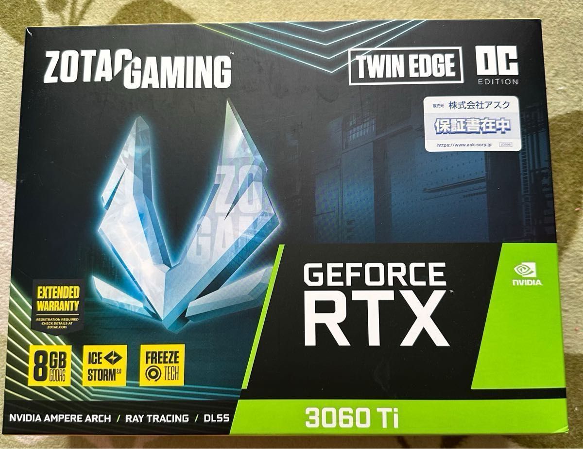 使用期間3ヶ月 超美品 ZOTAC RTX 3060 Ti GDDR6X-
