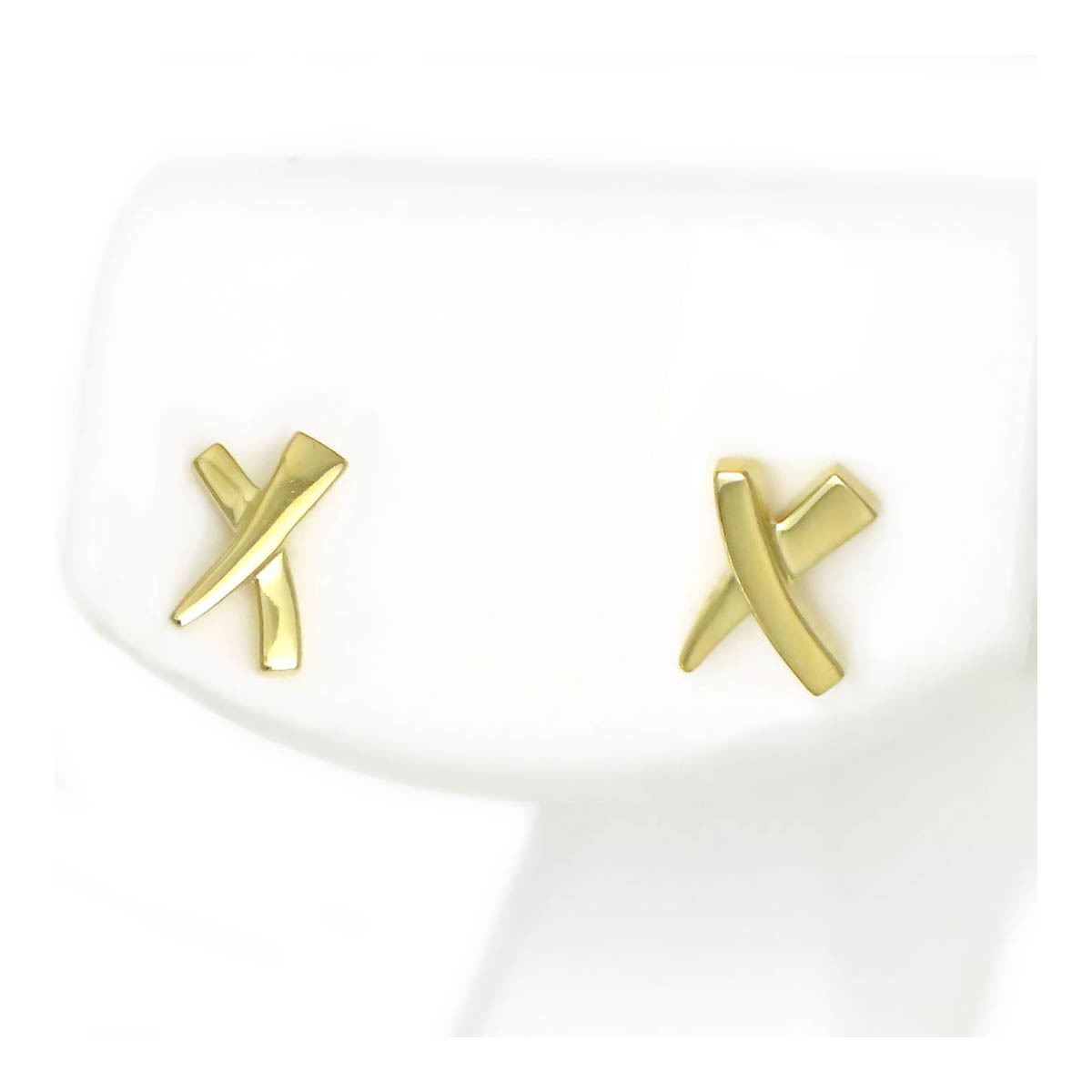 注目 レディース (K18YG) 750 ピアス キス ティファニー TIFFANY&Co