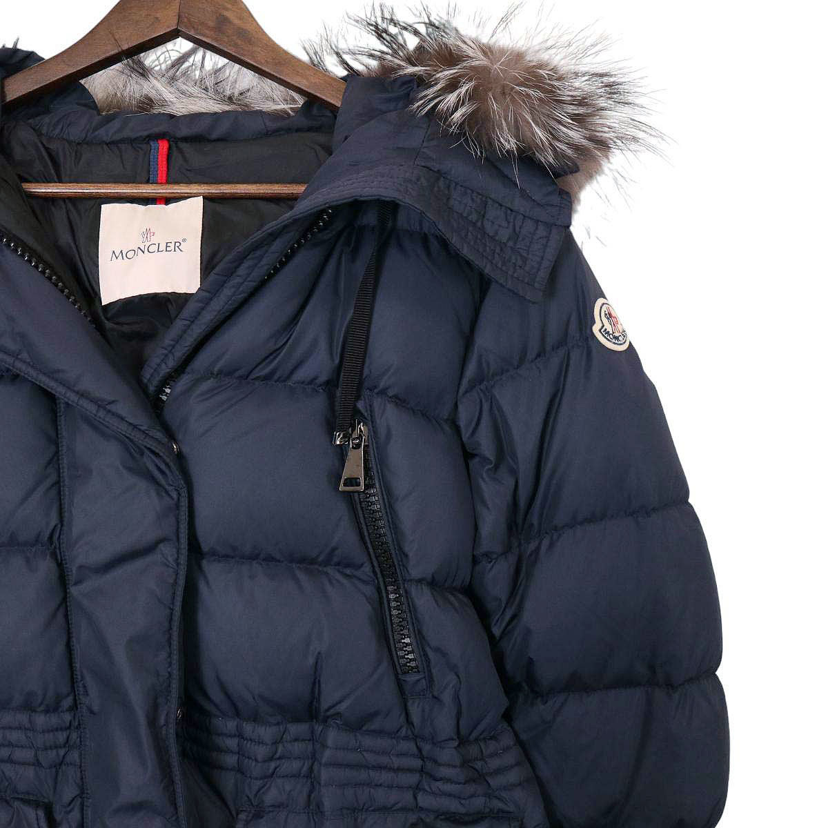 モンクレール APHROTI GIUBBOTTO ロングダウンジャケット 1B510 02 C0059 レディース ネイビー MONCLER 中古 【アパレル・小物】_画像2