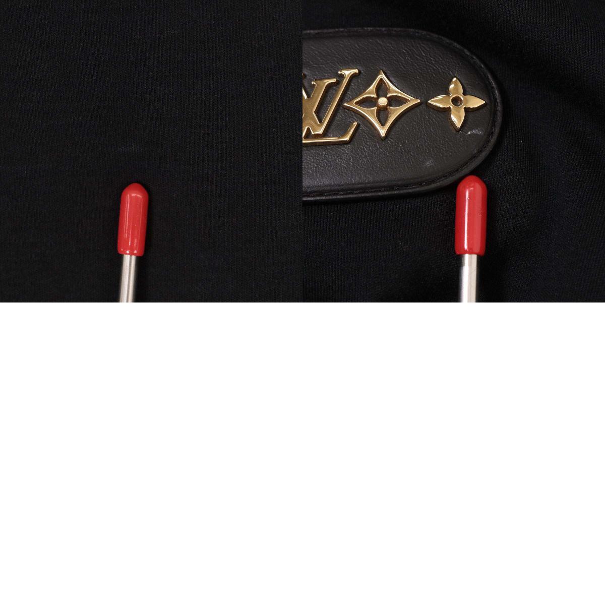 ルイヴィトン レザーパッチ クルーネック Tシャツ LV モノグラム レディース ブラック LOUIS VUITTON 中古 【アパレル・小物】_画像10