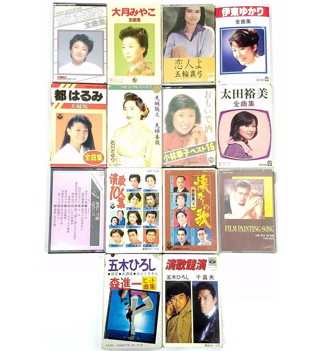  кассетная лента 14 шт энка столица. .. Kobayashi .. Ishikawa ... большой месяц . дерево ... лес . один тысяч прекрасный пустой .... восток ... Itsuwa Mayumi Kato ... Oota Hiromi 