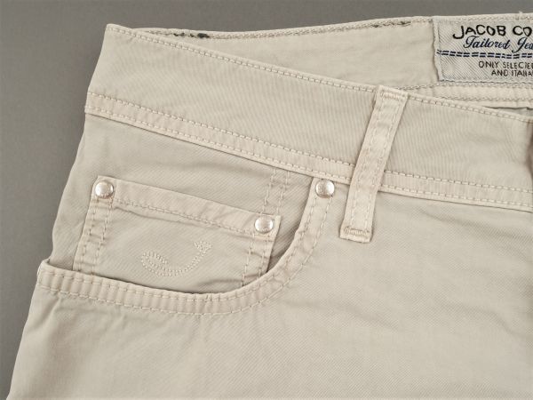 【新品未使用】JACOB COHEN ヤコブコーエン◆Made In Italy◆PW688 COMF◆32◆ストレッチ コットン スリム デニム パンツ◆ライトベージュ_画像3