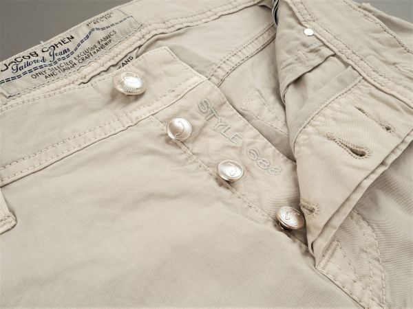 【新品未使用】JACOB COHEN ヤコブコーエン◆Made In Italy◆PW688 COMF◆32◆ストレッチ コットン スリム デニム パンツ◆ライトベージュ_画像5