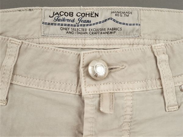 【新品未使用】JACOB COHEN ヤコブコーエン◆Made In Italy◆PW688 COMF◆32◆ストレッチ コットン スリム デニム パンツ◆ライトベージュ_画像4