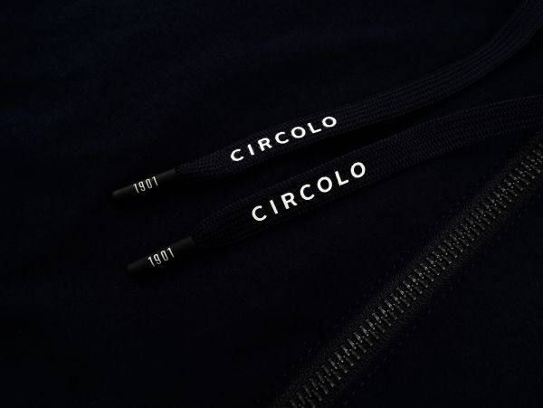 【新品未使用】CIRCOLO 1901 チルコロ◆S (46)◆ネイビー ガーメントダイ スウェット ダブル ジップアップ パーカー◆フーデッド ブルゾン_画像5