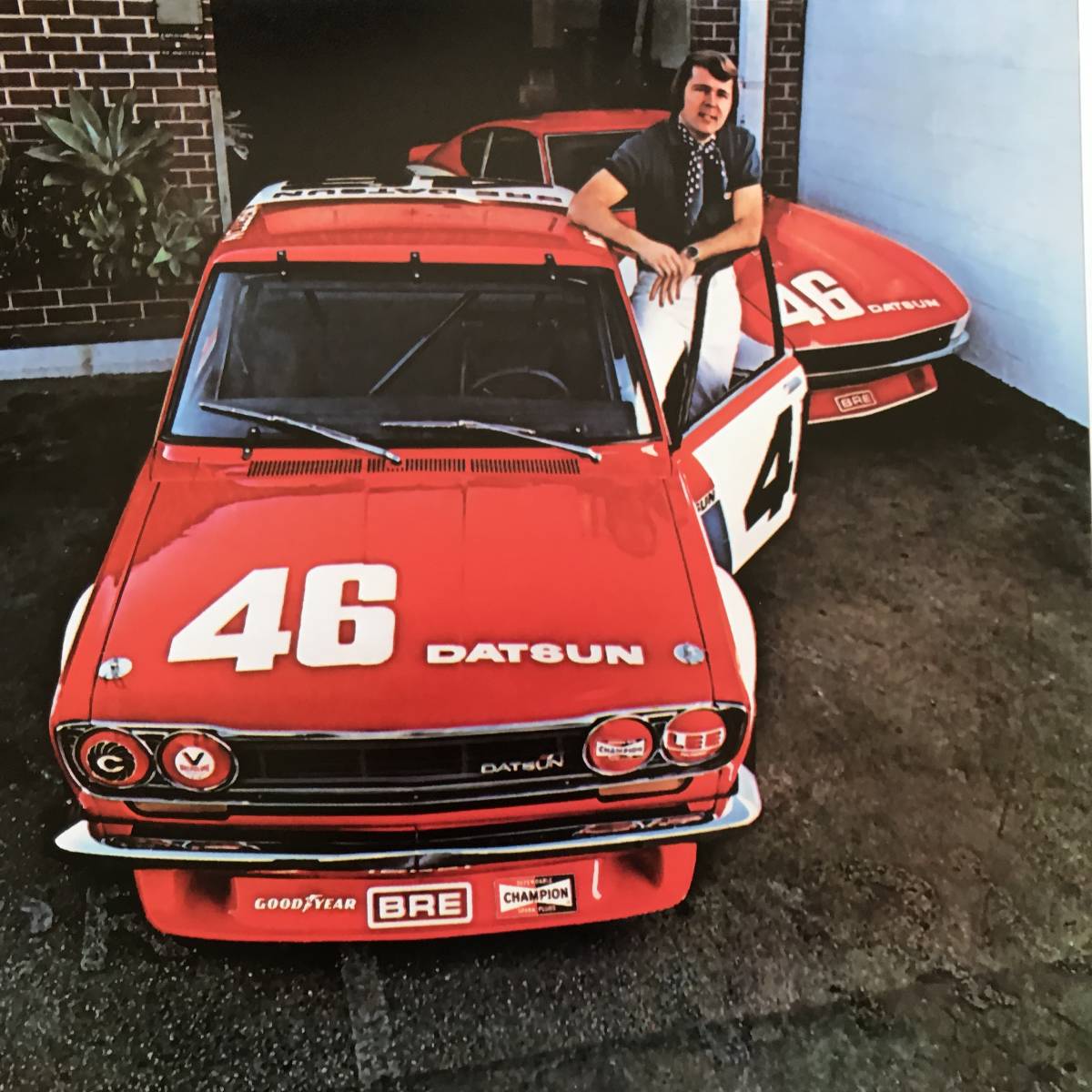 ポスター「BRE Datsun 510/240Z チャンピオンプラグ」1972年広告★ピート・ブロック/ブルーバード/フェアレディZ/Trans-Am_画像3