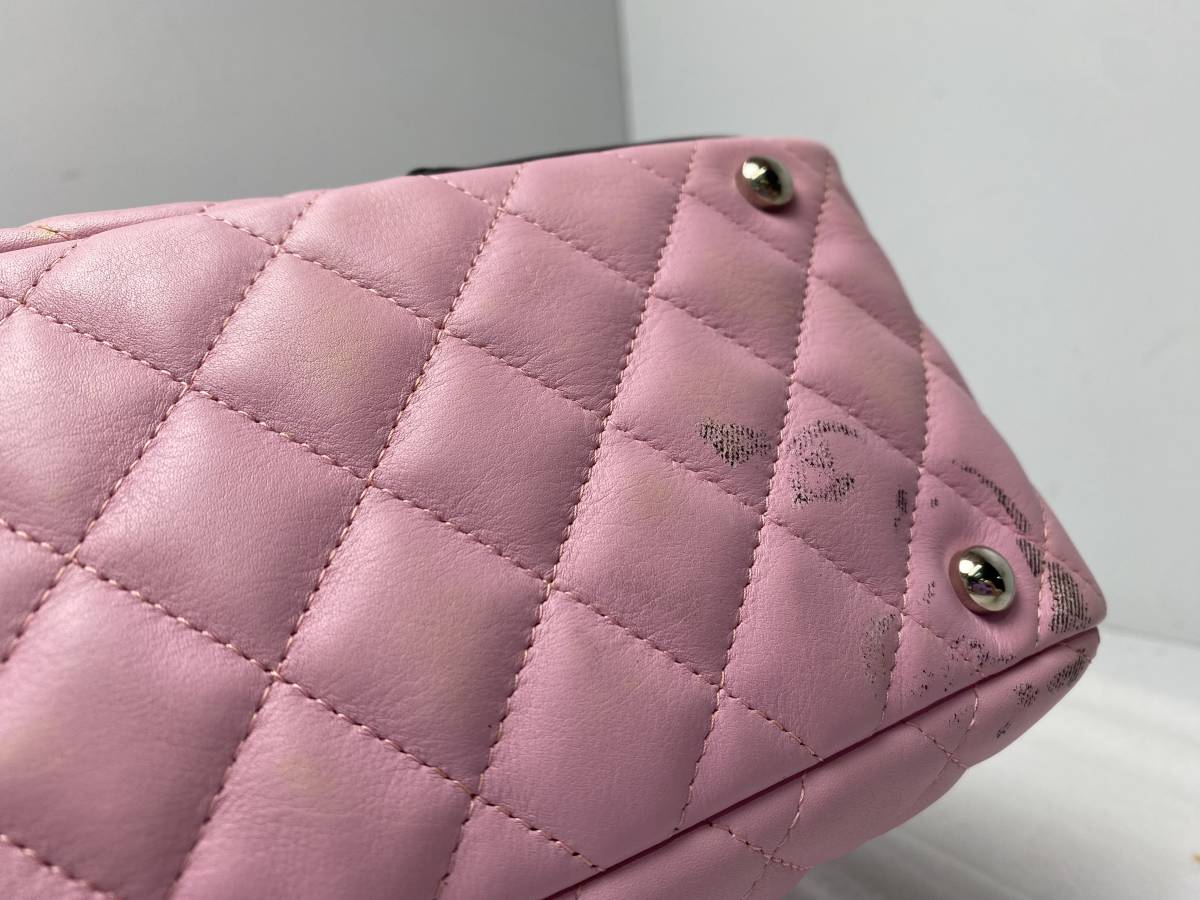 ★CHANEL シャネル★本物鑑定済 カンボンライン ボーリング ハンドバッグ ボーリングバッグ【中古/現状品】_画像7