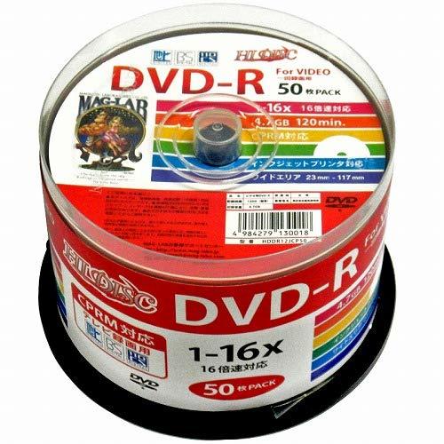 HI-DISC 録画用DVD-R HDDR12JCP50 (CPRM対応/16倍速/50枚)_画像1