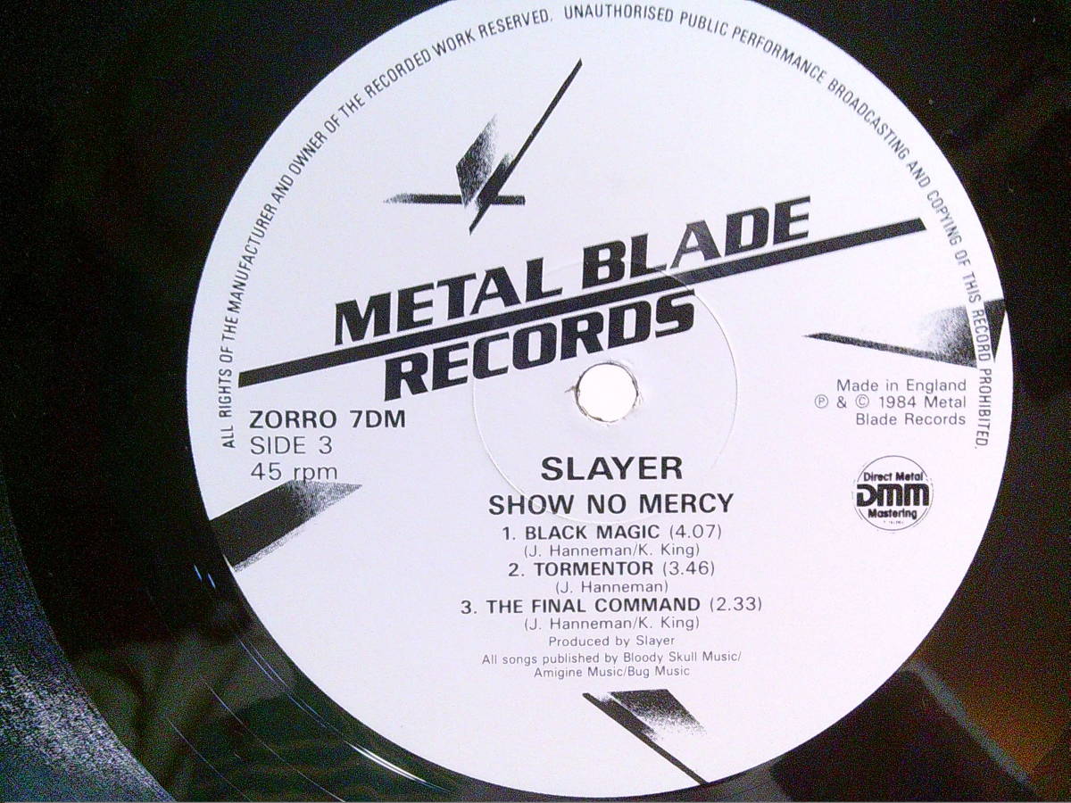 SLAYER[SHOW NO MERCY]2VINYL _画像9