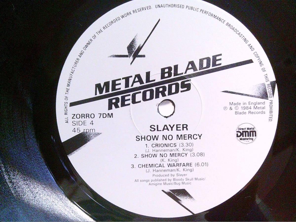 SLAYER[SHOW NO MERCY]2VINYL _画像10