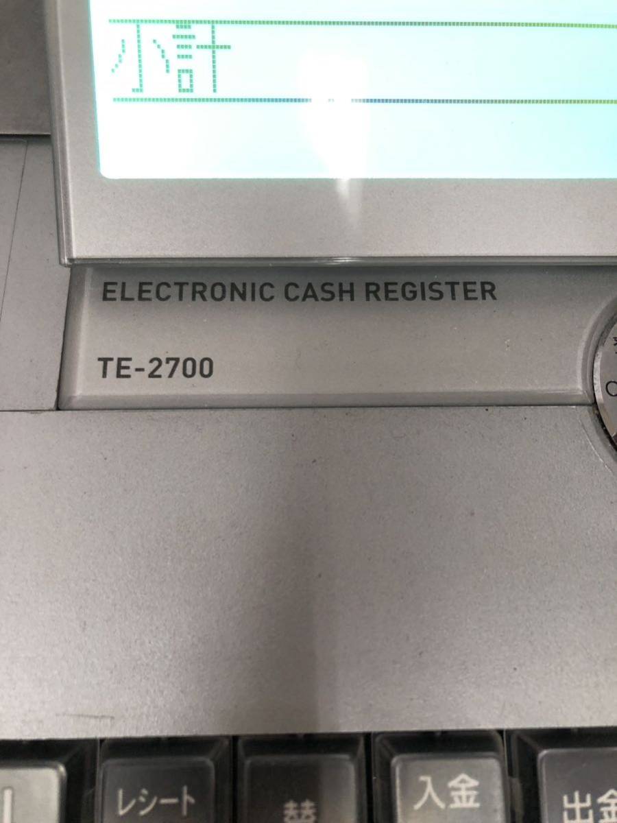 にec］中古 CASIO カシオ 電子 レジスター TE-2700 -20SSR シルバー