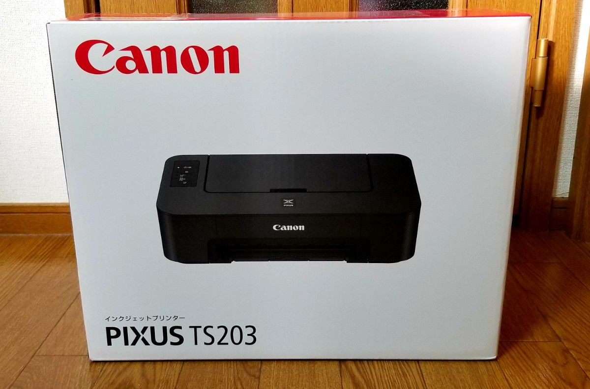 新品未使用　CANON プリンター PIXUS TS203プリンター ブラック [L判～A4] USB接続モデル【インク無し】