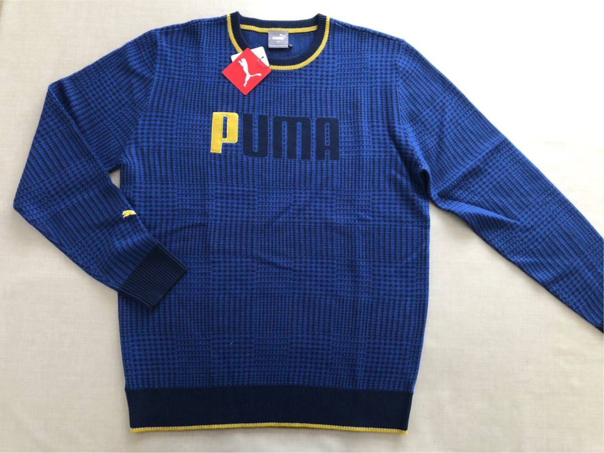 送料無料◆新品◆PUMA GOLF グラフィック クルー セーター◆(XL)◆539399-02◆プーマ ゴルフ