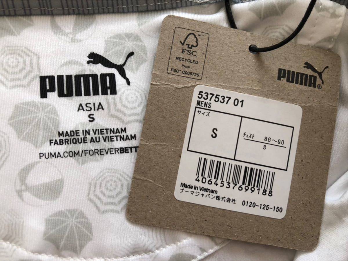 送料無料◆新品◆PUMA GOLF パラソル柄 半袖ポロシャツ◆(S)◆537537-01◆プーマ ゴルフ_画像7