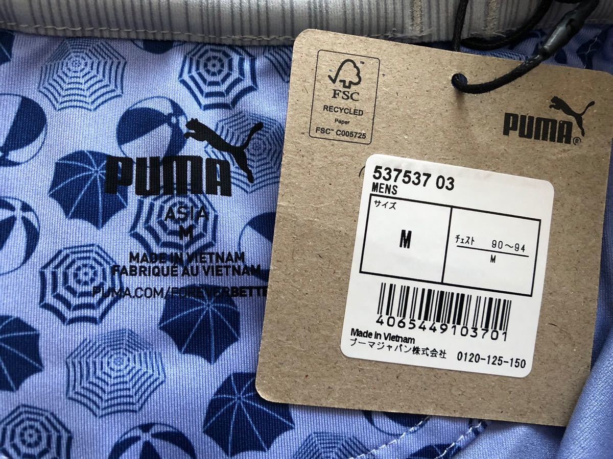  бесплатная доставка * новый товар *PUMA GOLF зонт рисунок рубашка-поло с коротким рукавом *(M)*537537-03* Puma Golf 