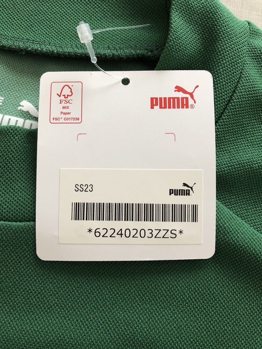  free shipping * sample goods *PUMA GOLF big Puma Logo short sleeves mok neck shirt *(L)*622402-03* Puma Golf 