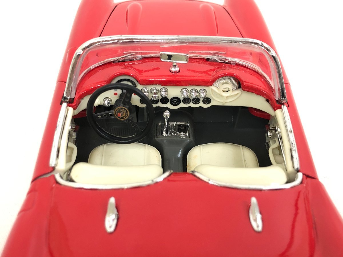 Road Tough ロードタフ CHEVROLET シボレー コルベット 1957 レッド ミニカー 自動車 昭和レトロ ビンテージ F10-11_画像5