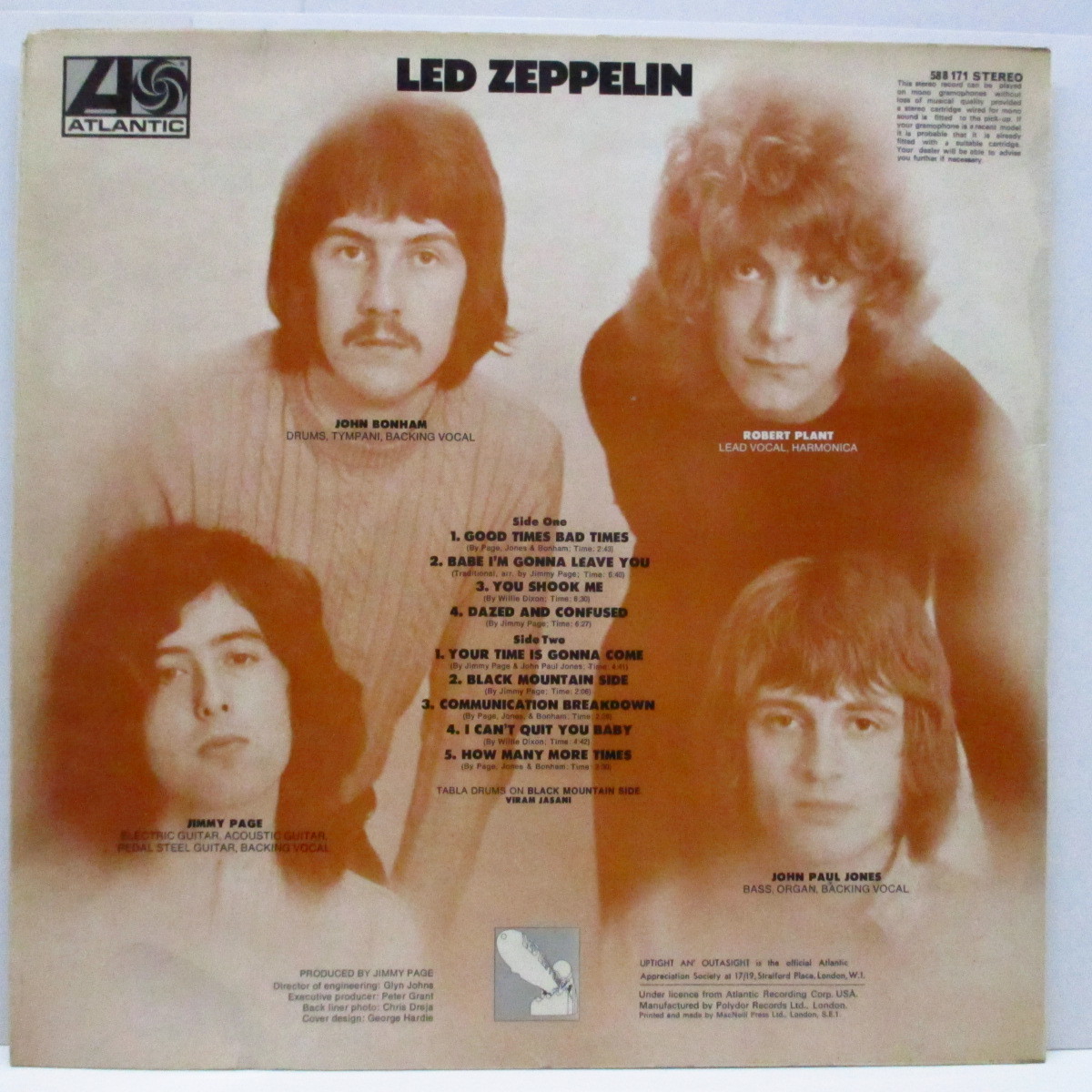 LED ZEPPELIN-Led Zeppelin/1st (UK '69 「セカンドプレス」LP/オレンジロゴ両面コー_画像2