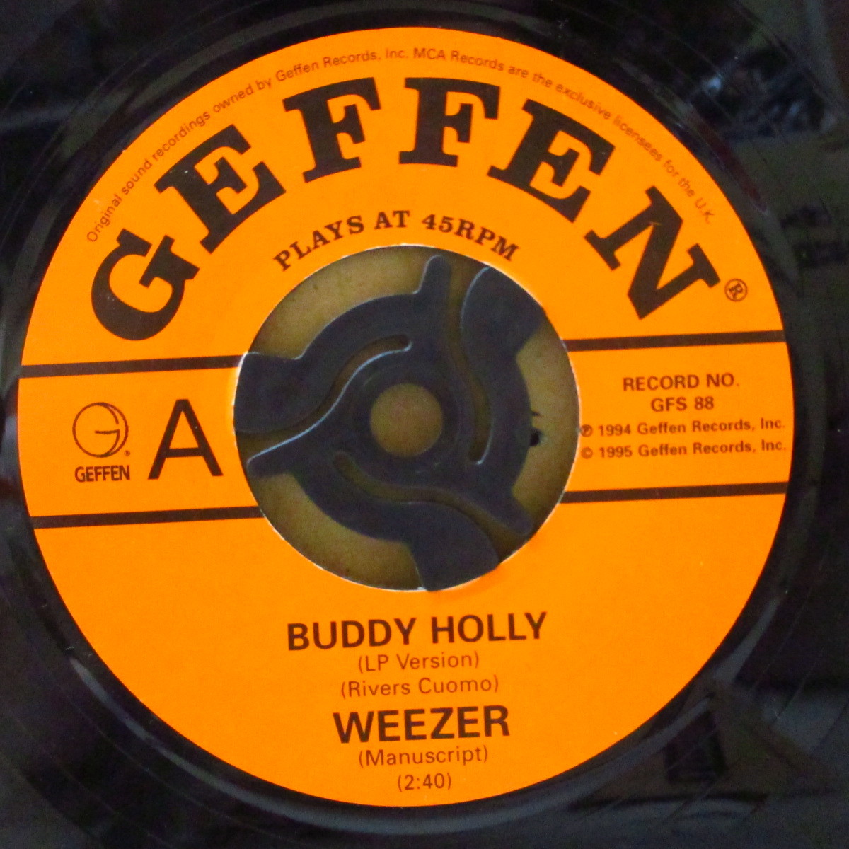 WEEZER-Buddy Holly (UK オリジナル・ラージホールセンター 7+ざら紙