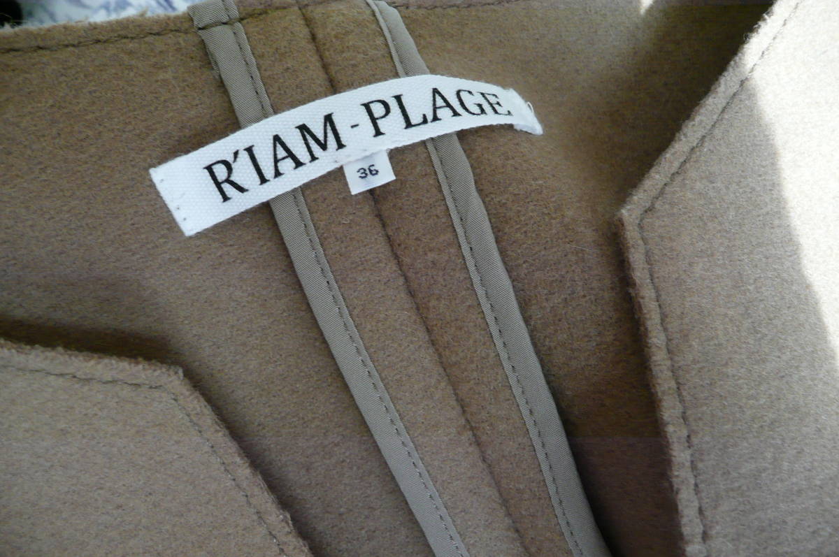 【R'IAM PLAGE /リアム プラージュ】 ウール シルエット ブラウス キャメル 1回着用