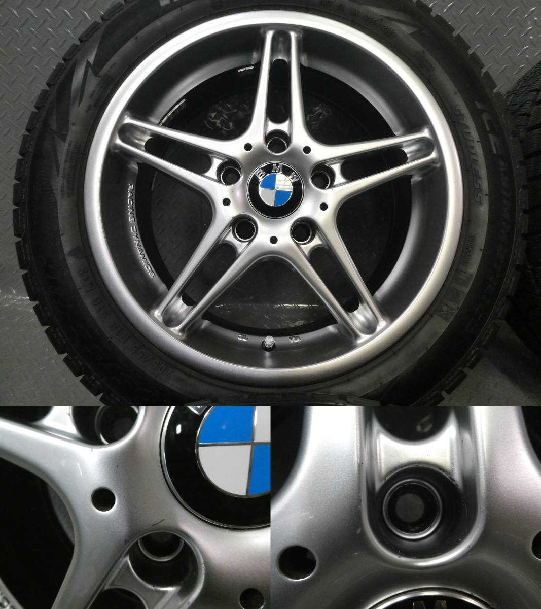 レーシングダイナミクスRD3 7J-16PCD120ET40+ピレリ アイスアシンメトリコ205/55R16 91Q 2019年製 BMW 1 3 シリーズE87 E36 E46 E90_画像3