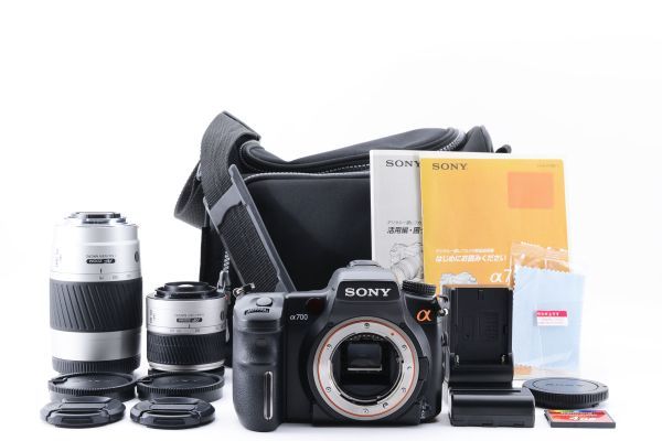 92023Y8 超美品　ソニー SONY α700 ダブルズームキット 画面フィルム/CF4GB/カメラバック_画像1