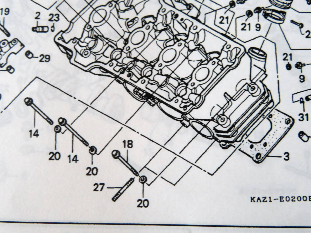 CBR250RR MC22 MC19 マフラー固定スタッドボルト 10個 純正新品未開封の画像4