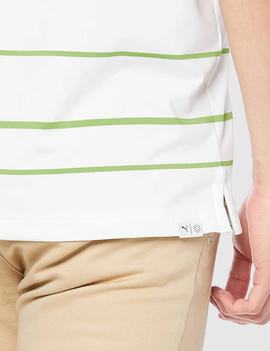 新品 プーマ ゴルフ 半袖 ボーダー ポロシャツ XLサイズ 535141-05 ストレッチ メンズ ゴルフウェア ゴルフシャツ PUMA GOLF_画像3