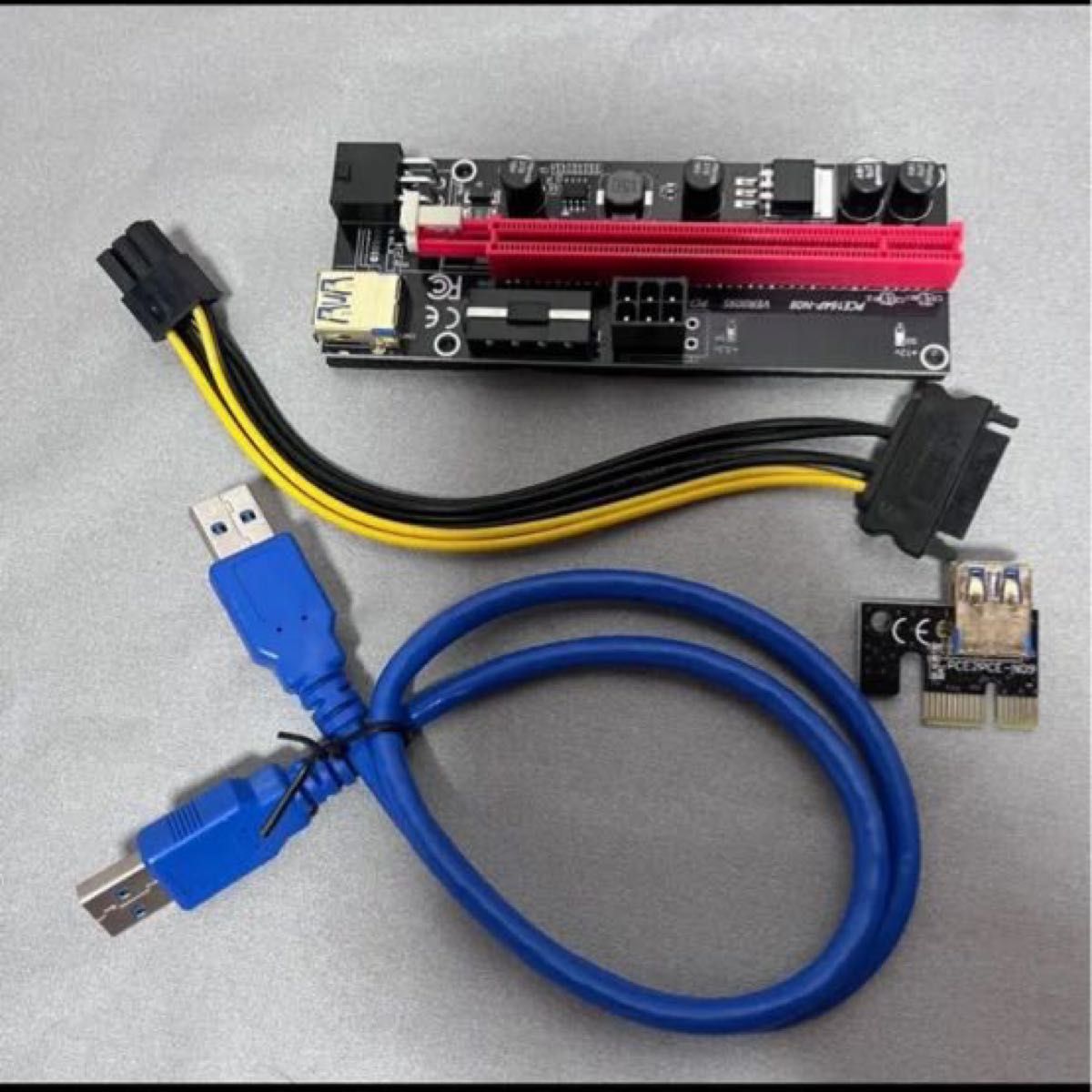 USB 3.0 PCI-E 1X to 16X 6個セット エクステンダーカード  ライザーカード
