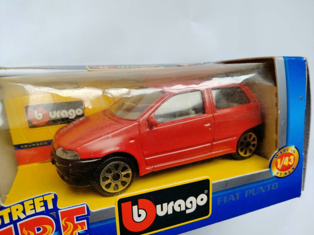 1/43 BBurago Fiat Punto burago Fiat Punto made in italy red non-standard-sized mail postage Y300 (1)