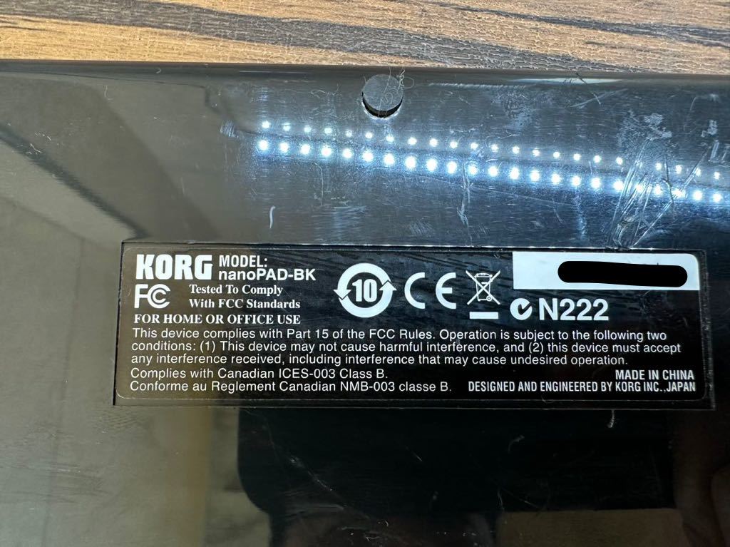 「B3_6」コルグ KORG nanoPAD-BK 簡単通電確認のみ 現状品_画像5