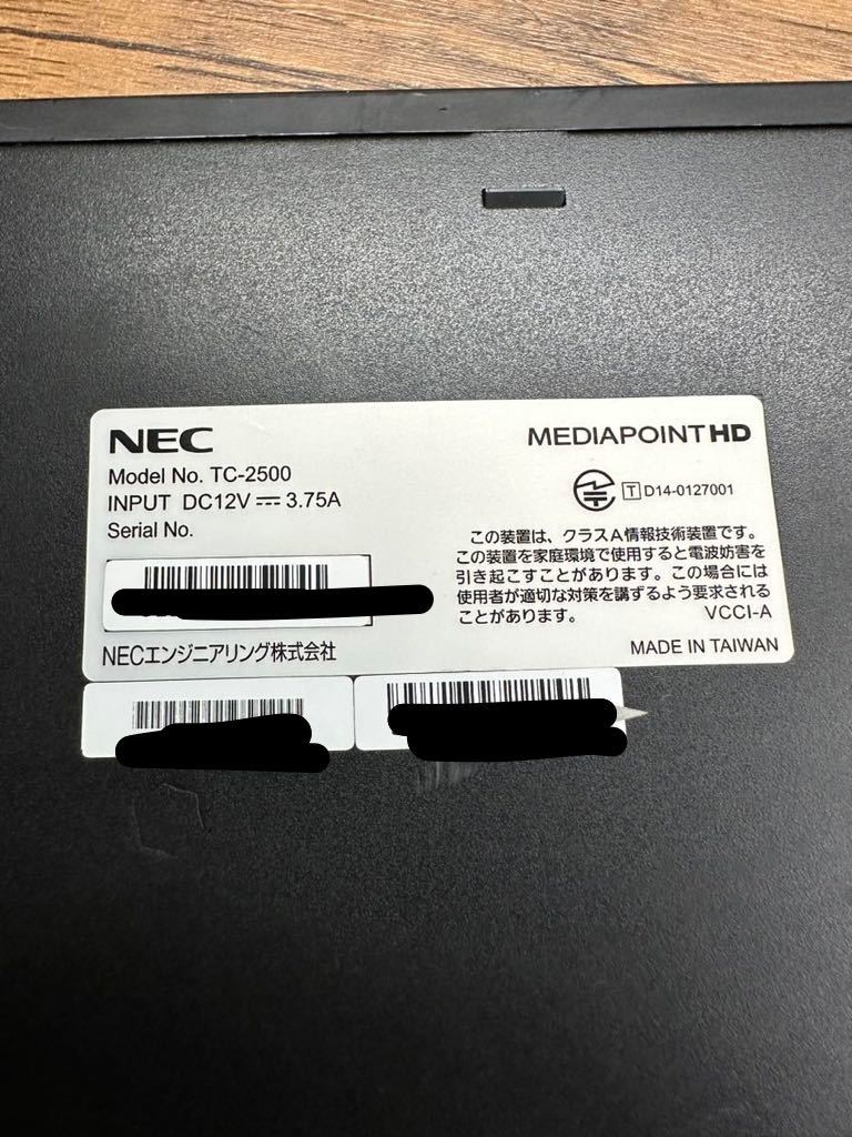[A-212]NEC tv meeting system TC-2500 electrification OK body only power supply adapter less present condition goods 